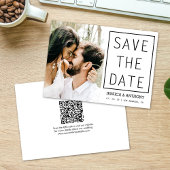 Modernes, Save the Date Foto QR Code Wedding Einladung