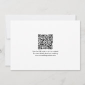 Modernes, Save the Date Foto QR Code Wedding Einladung (Rückseite)