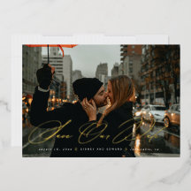 Modernes Save the Date Foto Trendskript