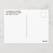 Modernes Save the Date handgeschriebenes Foto Postkarte (Rückseite)