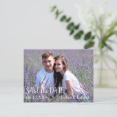 Modernes Save the Date Hochzeitfoto Postkarte (Stehend Vorderseite)