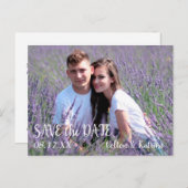 Modernes Save the Date Hochzeitfoto Postkarte (Vorne/Hinten)