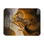 Modernes, Save the Date hochzeitliches Foto Magnet (Horizontal)