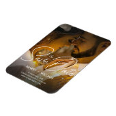 Modernes, Save the Date hochzeitliches Foto Magnet (Linke Seite)
