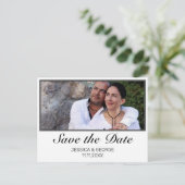 Modernes Save the Date Hochzeitseinladungs-Foto Postkarte (Stehend Vorderseite)