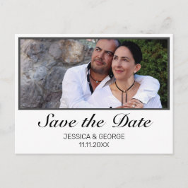 Modernes Save the Date Hochzeitseinladungs-Foto Postkarte