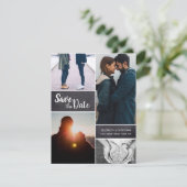 Modernes Save the Date Hochzeitsstift-Foto Ankündigung (Stehend Vorderseite)