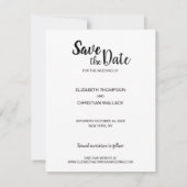 Modernes Save the Date Hochzeitsstift-Foto Ankündigung (Rückseite)
