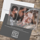 Modernes Save the Date Hochzeitsszittel-Foto