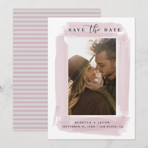 Modernes Save the Date Hochzeitsszittel-Foto