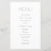 Modernes, Save the Date individuelles Hochzeitsmen (Rückseite)