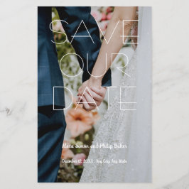 Modernes, Save the Date individuelles Hochzeitsmen