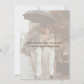 Modernes Save the Date Kalligraphieskript mit Foto (Rückseite)