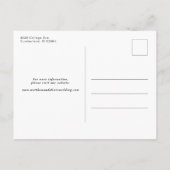 Modernes Save the Date Kalligraphieskript mit Foto Ankündigungspostkarte (Rückseite)