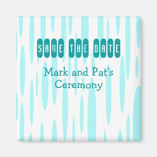 Modernes Save the Date Magnet (Vorne)
