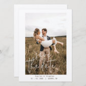 Modernes Save the Date - Minimalistisches Foto-Des (Vorne/Hinten)