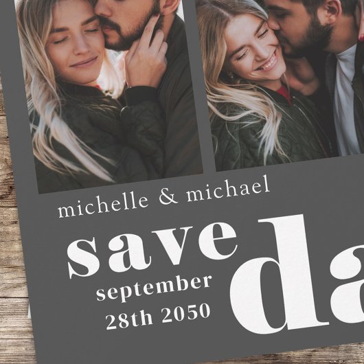 Modernes Save the Date Multi-Foto