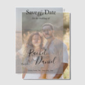 Modernes Save the Date Pergament Einladungen (Versatz (Ehepaar))