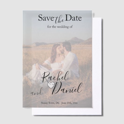 Modernes Save the Date Pergament Einladungen (Versetzt)