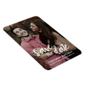 Modernes, Save the Date Personalisiertes Foto Magnet (Rechte Seite)