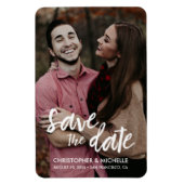 Modernes, Save the Date Personalisiertes Foto Magnet (Vertikal)