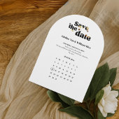 Modernes Save the Date | Schwarz-weiße Hochzeit Einladung