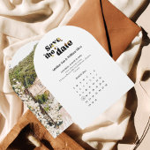 Modernes Save the Date | Schwarz-weiße Hochzeit Einladung