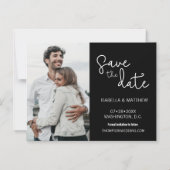 Modernes Save the Date Typografie Custom Foto Magneteinladung (Vorderseite)