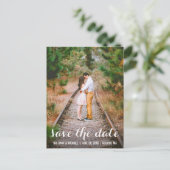 Modernes Save the Date Verlobung Foto Postcard LB Postkarte (Stehend Vorderseite)