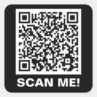 Modernes Scan Me Custom QR Code Werbegeschäft Quadratischer Aufkleber