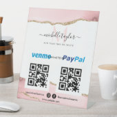 Modernes Scan zur Bezahlung von Venmo PayPal QR-Co Sockelschild (In Situ)