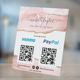 Modernes Scan zur Bezahlung von Venmo PayPal QR-Co Sockelschild