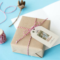 Modernes Scandi Boho Neutral frohe Weihnachts-Foto