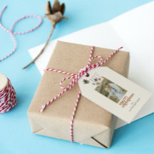 Modernes Scandi Boho Neutral frohe Weihnachts-Foto