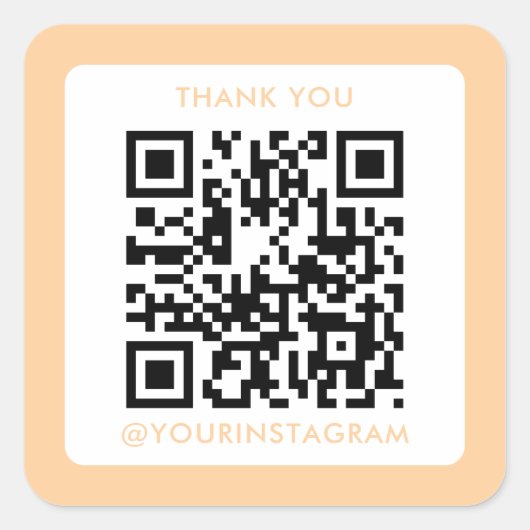 modernes scannbares Business Marketing qr Quadratischer Aufkleber (Vorderseite)