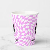 Modernes Schachbrett für Berufliche Markenbezeichn Pappbecher (Links)