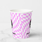 Modernes Schachbrett für Berufliche Markenbezeichn Pappbecher (Rechts)