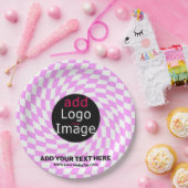 Modernes Schachbrett für Berufliche Markenbezeichn Pappteller (Party)