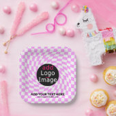 Modernes Schachbrett für Berufliche Markenbezeichn Pappteller (Party)