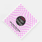 Modernes Schachbrett für Berufliche Markenbezeichn Serviette (Ecke)