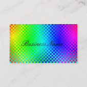 Modernes Schachbrett Rot/Weiß/Blau von Kenneth Yon Visitenkarte (Rückseite)