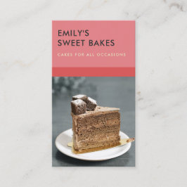 MODERNES, SCHÄFTIGES ROTES PINK KOCH FOTO VISITENKARTE