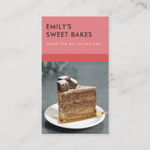 MODERNES, SCHÄFTIGES ROTES PINK KOCH FOTO VISITENKARTE