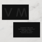 Modernes Schatten-Monogramm 2 Visitenkarte (Vorne/Hinten)