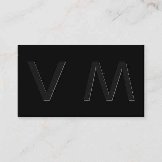 Modernes Schatten-Monogramm 2 Visitenkarte (Vorderseite)
