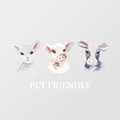 Modernes Schaufenster für den Begleiter freundlich Fensteraufkleber (Blatt)