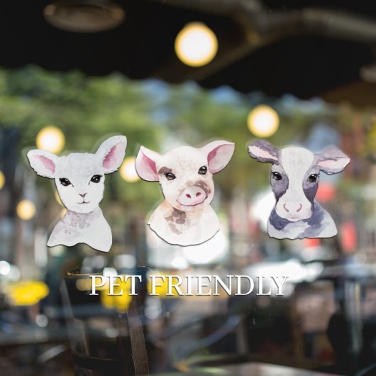 Modernes Schaufenster für den Begleiter freundlich Fensteraufkleber