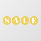 Modernes Schaufenster Gelbe Fensterklammer Fensteraufkleber (Blatt)