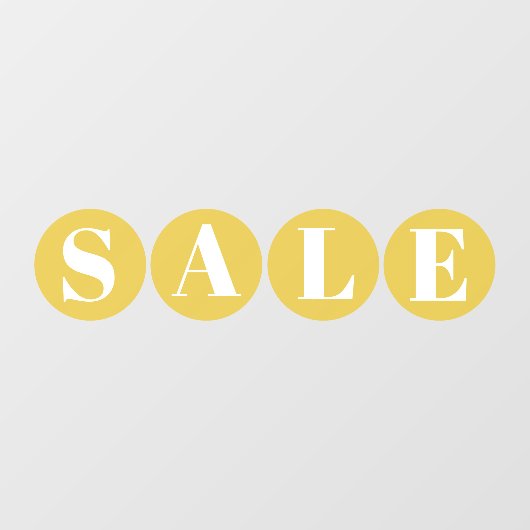 Modernes Schaufenster Gelbe Fensterklammer Fensteraufkleber (Blatt)