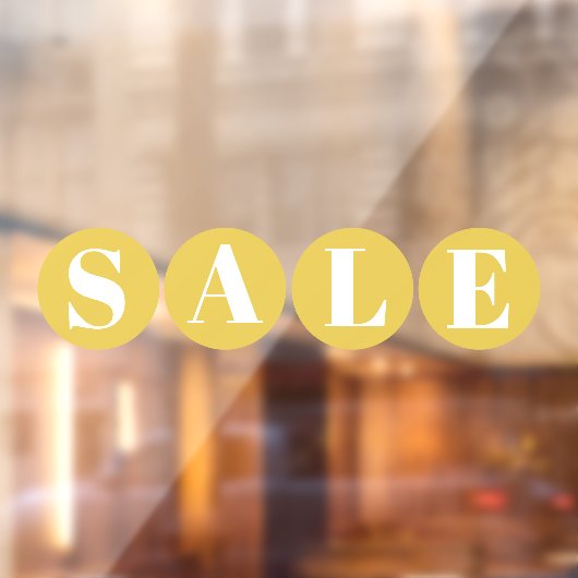 Modernes Schaufenster Gelbe Fensterklammer Fensteraufkleber (Blatt 2)